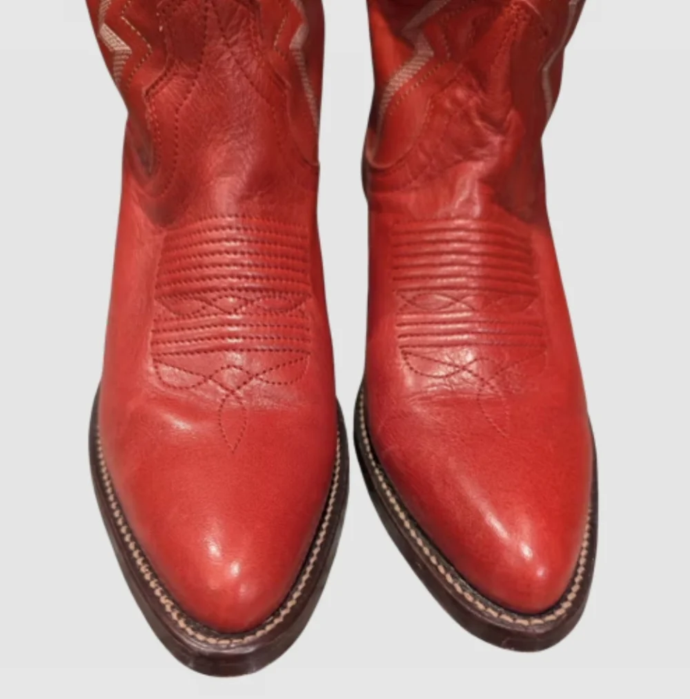 EUC Worn Once Tecovas Abby Crimson Red Cowboy Boots - Picture 3 of 7